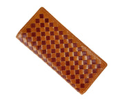 Italian Weave Purse (Saddle Brown with Burgundy Weave) - Handcrafted by J Tanner - J Tanner DIY Leather Craft