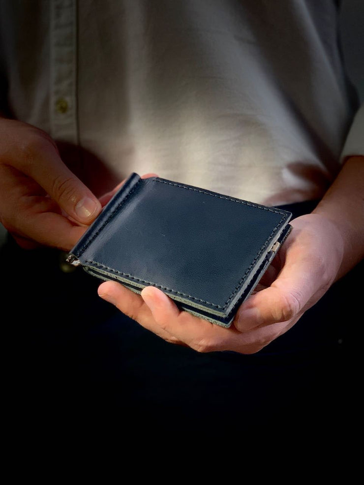 Mixed Colour Bifold Wallet with Money Clip - Handcrafted by J Tanner - J Tanner DIY Leather Craft