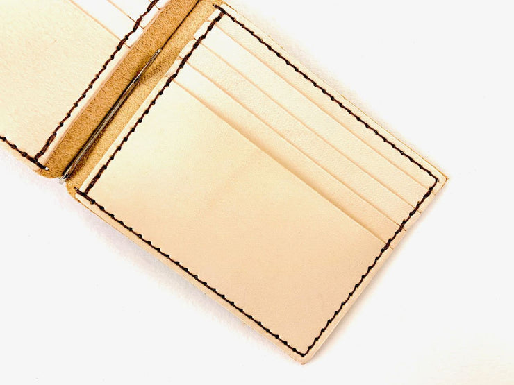 Slim Bifold Wallet with Money Clip - Handcrafted by J Tanner - J Tanner DIY Leather Craft
