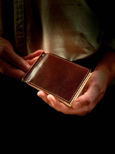 Slim Bifold Wallet with Money Clip - Handcrafted by J Tanner - J Tanner DIY Leather Craft